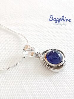 สร้อยคอเงินจี้พลอยไพลิน(Sapphire)