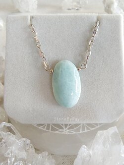 สร้อยคอเงินจี้หินลาริมาร์ Larimar