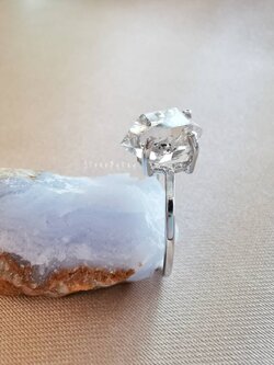 แหวนเงินหินเฮอร์คิเมอร์ไดม่อน Herkimer Diamond