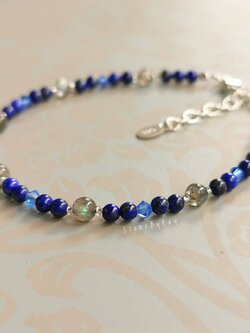 สร้อยข้อมือหินลาบราโดไลท์+ลาพิสลาซูลี