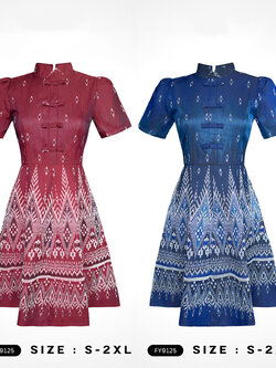 kudapy เดรสสั้น ผ้าทอลายงานปกสูทแต่งกั๊ก ใส่ออกงานสวยดูดี