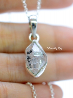 สร้อยคอเงินจี้หินเฮอร์คิเมอร์ไดม่อน