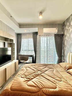 ให้เช่าคอนโด Ideo Ramkhamhaeng - Lam Sali Station (ไอดีโอ รามคำแหง - ลำสาลี สเตชั่น) โซนพื้นที่ BTS สีเหลืองลำสาลี ห้องแบบ Studio / 1ห้องน้ำ / โซนครัวปิด · ขนาดห้อง 25 ตรม. ชั้น 22