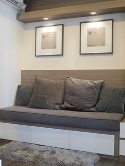 ให้เช่าคอนโด เดอะ เบส พาร์คอีสต์ สุขุมวิท 77 (The Base Park East Sukhumvit 77) - ตกแต่งบิ้วอินสวยน่าอยู่มีเครื่องซักผ้า - การเดินทาง: ใกล้ สถานีรถไฟฟ้า บีทีเอส อ่อนนุช