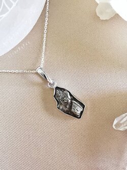 สร้อยคอเงินจี้อุกกาบาตเหล็กแคมโป เดล เชียโล Campo Del Cielo Meteorite