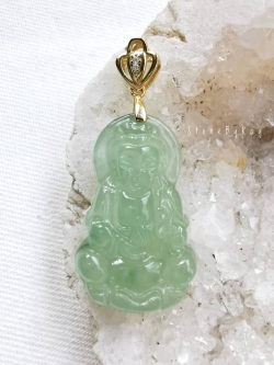 จี้หินหยกแกะสลักเจ้าแม่กวนอิม