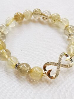 สร้อยข้อมือหินไหมทอง