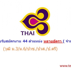 การบินไทย รับสมัครงาน 44 ตำแหน่ง หลายอัตรา ( จำนวนมาก )