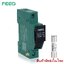 ดีซีฟิวส์พร้อมลูกฟิวส์ สำหรับระบบโซล่าเซลล์ FEEO 1P Din Rail Automatic DC PV Solar Fuse 16A, 20A, 32A, 63A 10x38 1000V Electronic Solar Fuse Holder