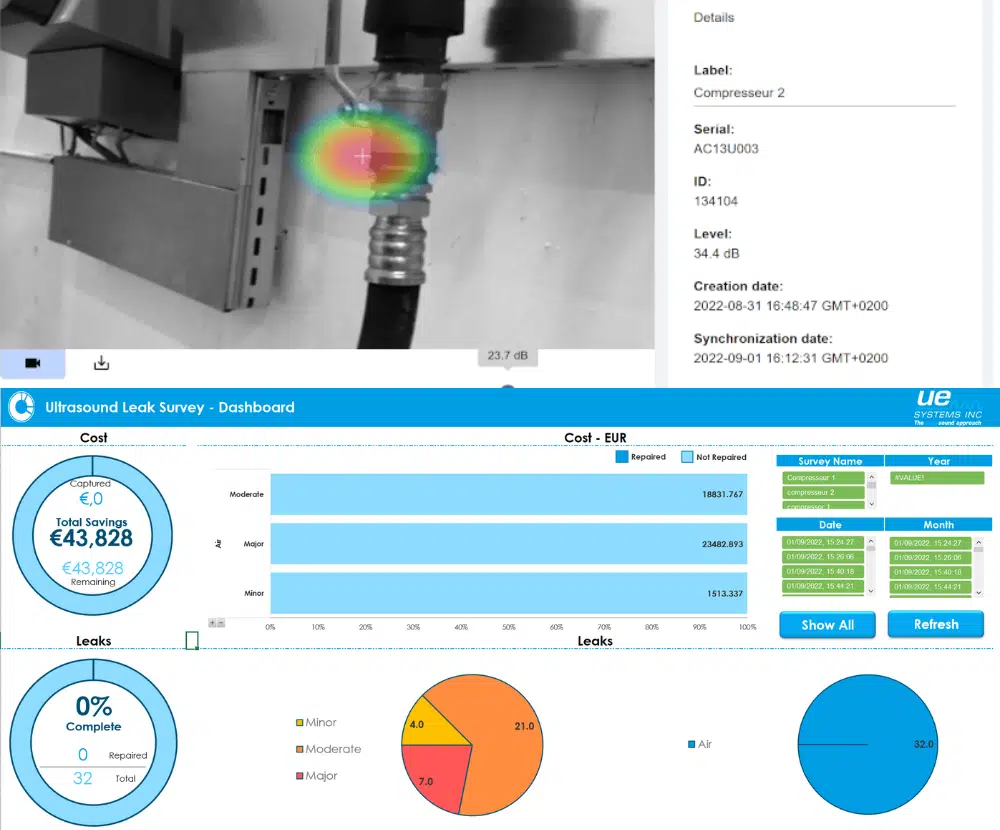 Ultrasonic camera UltraView Leak Detection