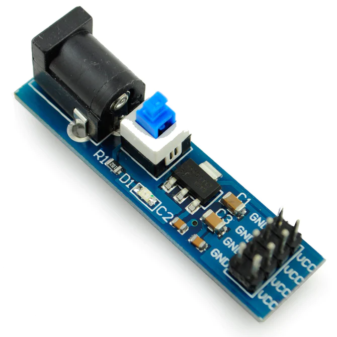 AMS1117 3.3V Jack 5.5x2.1mm Power Supply Module with DC Switch